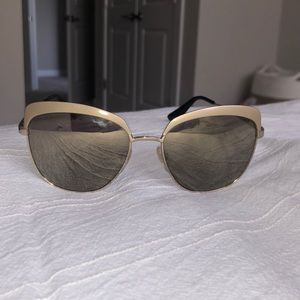 Prada sunglasses. New. Tan/gold frames